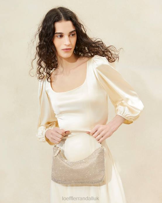 Bags X82V399 Gold Women Loeffler Randall Cam Diamante Baguette Bag