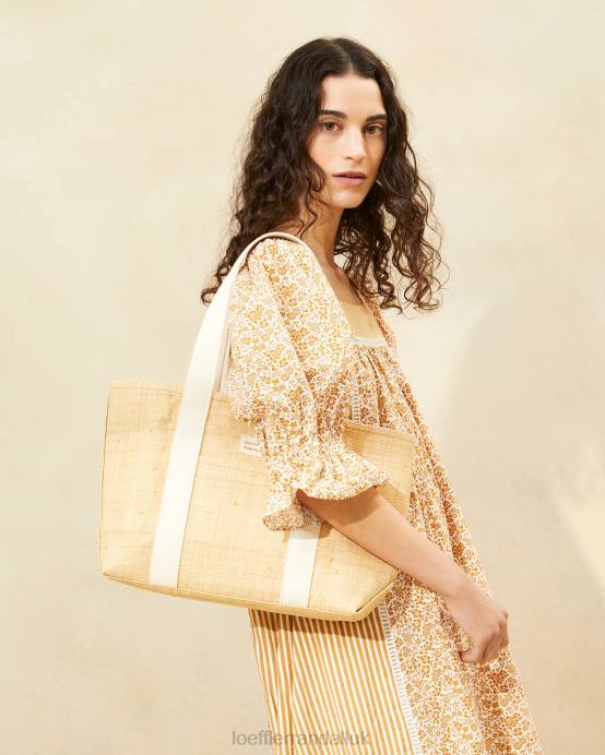 Bags X82V316 Natural Raffia Women Loeffler Randall Bennett Medium Tote