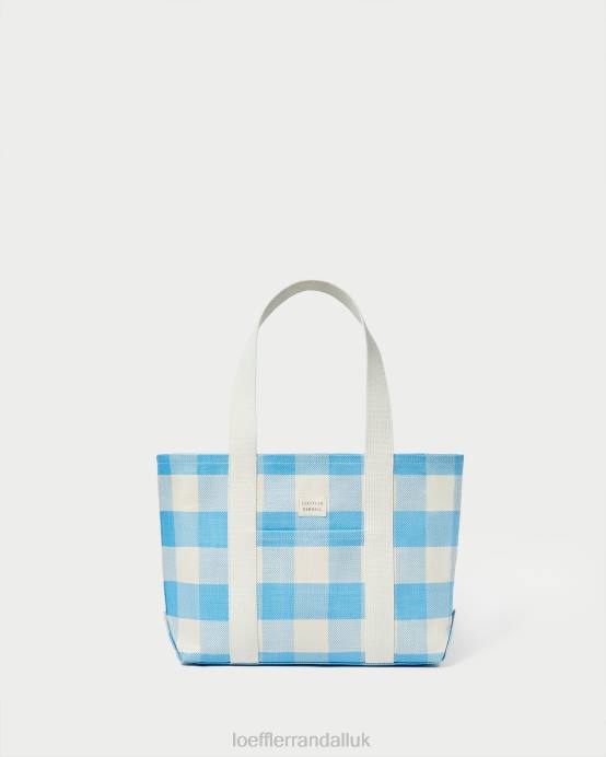 Bags X82V319 Blue Gingham Women Loeffler Randall Bennett Medium Tote
