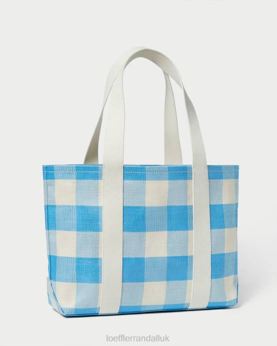 Bags X82V319 Blue Gingham Women Loeffler Randall Bennett Medium Tote