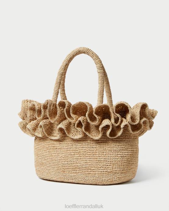 Bags X82V322 Natural Women Loeffler Randall Lori Raffia Ruffle Tote