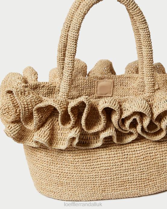Bags X82V322 Natural Women Loeffler Randall Lori Raffia Ruffle Tote