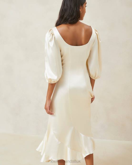 Clothes X82V169 Ivory Women Loeffler Randall Carmina Long Curve Dress