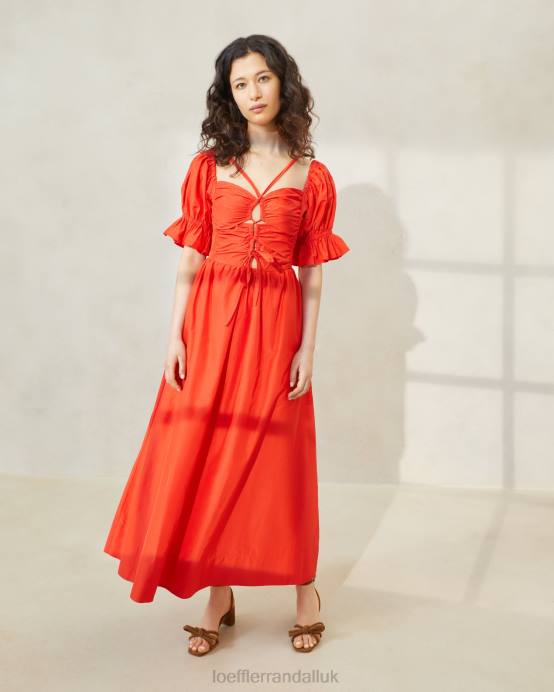 Clothes X82V177 Poppy Women Loeffler Randall Yael Gathered Bodice Dress