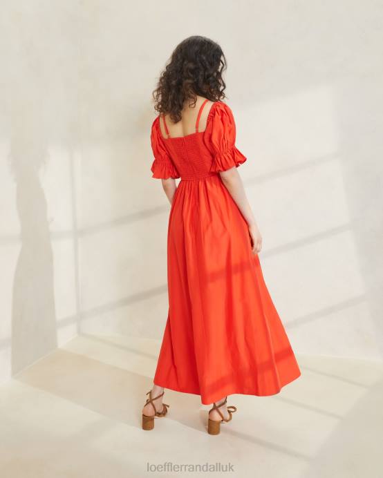 Clothes X82V177 Poppy Women Loeffler Randall Yael Gathered Bodice Dress