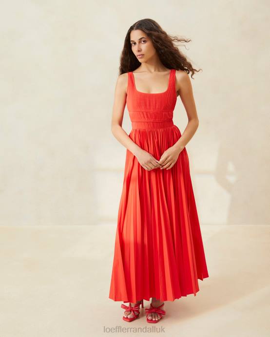 Clothes X82V180 Poppy Women Loeffler Randall Bea Pleated Dress
