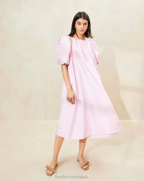 Clothes X82V183 Soft Pink Women Loeffler Randall Mimi Pink Oversized Puff-Sleeve Dress