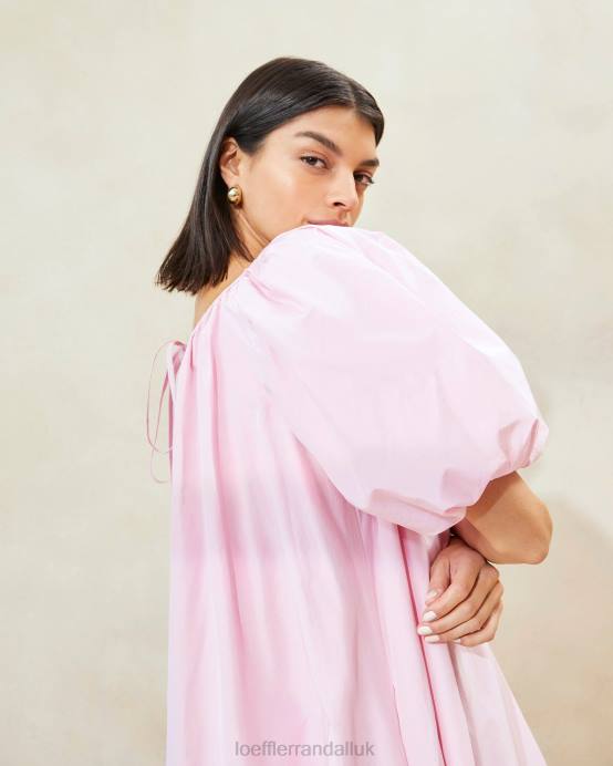 Clothes X82V183 Soft Pink Women Loeffler Randall Mimi Pink Oversized Puff-Sleeve Dress