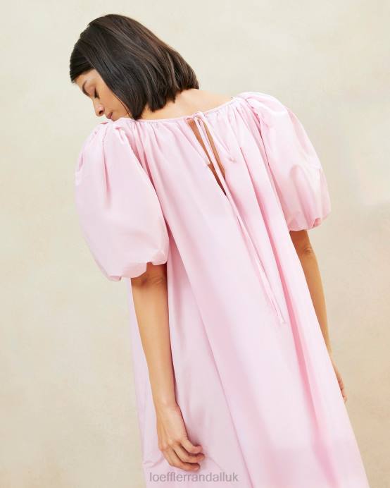 Clothes X82V183 Soft Pink Women Loeffler Randall Mimi Pink Oversized Puff-Sleeve Dress