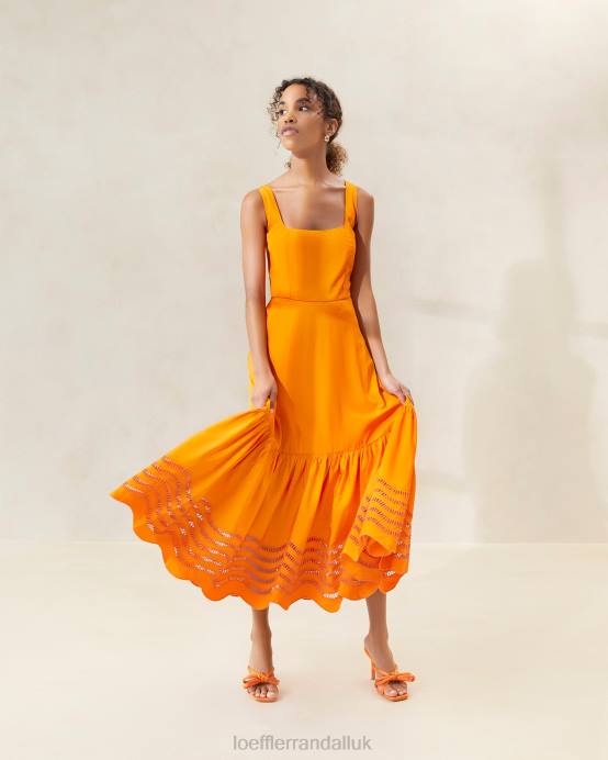 Clothes X82V196 Marigold Women Loeffler Randall Carine Embroidered Midi Dress