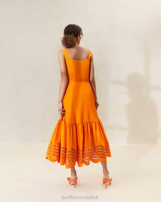 Clothes X82V196 Marigold Women Loeffler Randall Carine Embroidered Midi Dress