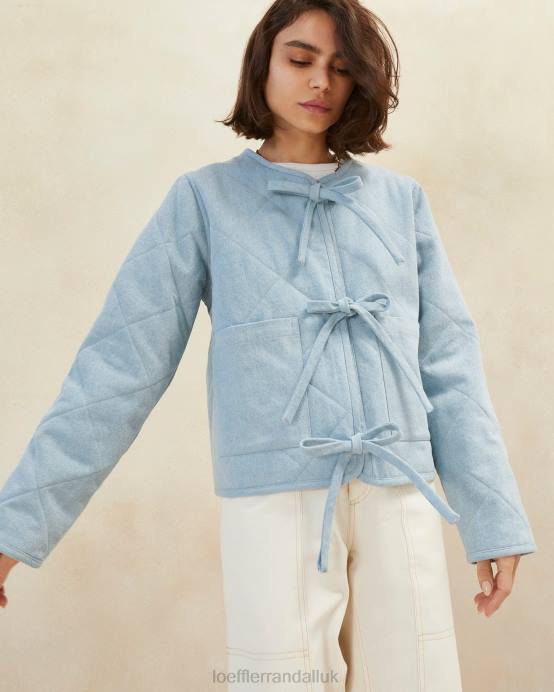 Clothes X82V258 Light Denim Women Loeffler Randall Emmett Barn Jacket