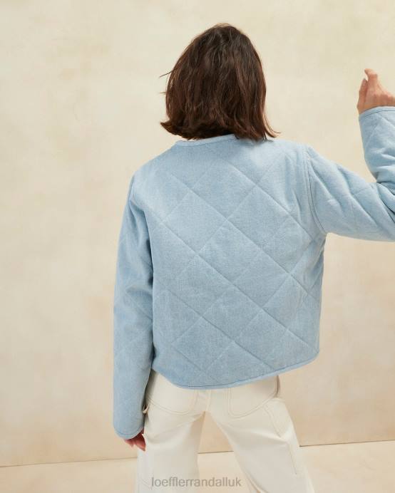 Clothes X82V258 Light Denim Women Loeffler Randall Emmett Barn Jacket