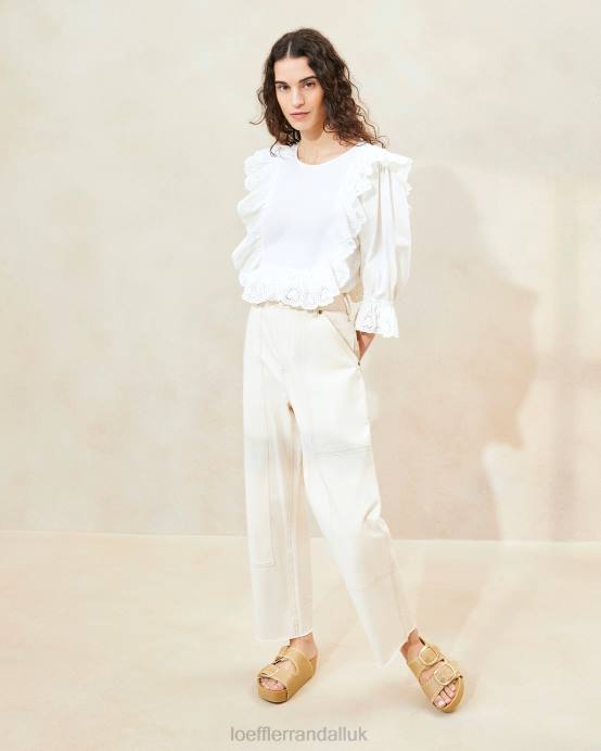 Clothes X82V215 Cream Women Loeffler Randall Roy Carpenter Pant