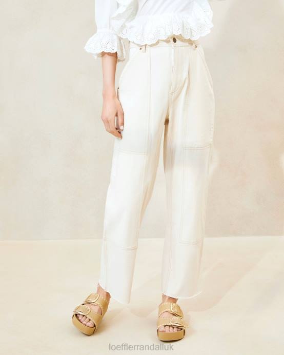 Clothes X82V215 Cream Women Loeffler Randall Roy Carpenter Pant