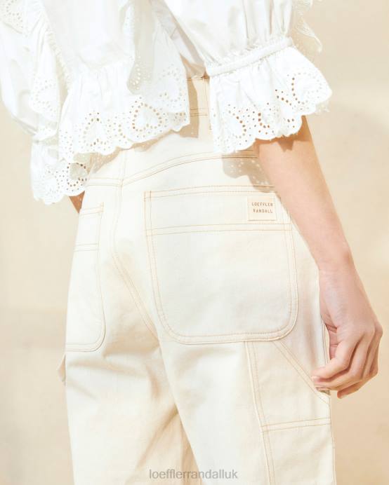 Clothes X82V215 Cream Women Loeffler Randall Roy Carpenter Pant