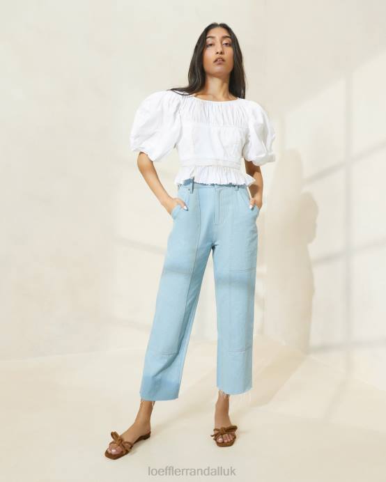 Clothes X82V216 Light Denim Women Loeffler Randall Roy Carpenter Pant