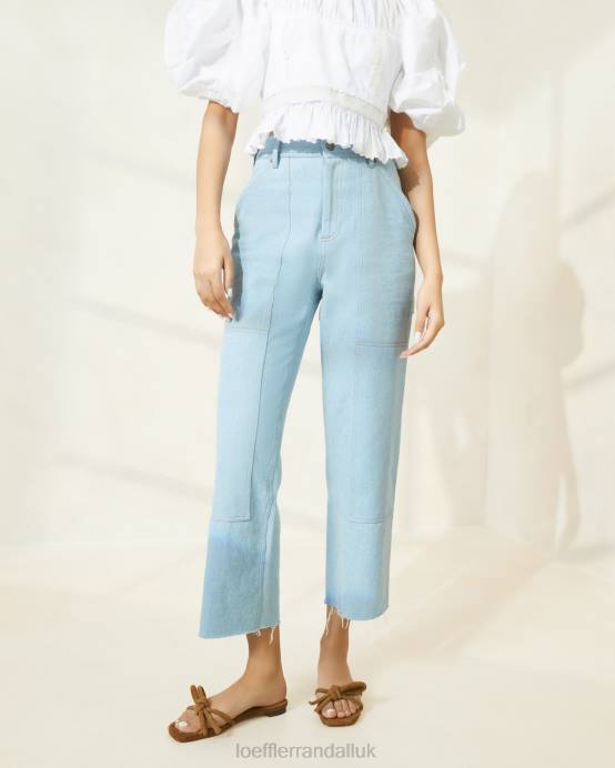 Clothes X82V216 Light Denim Women Loeffler Randall Roy Carpenter Pant