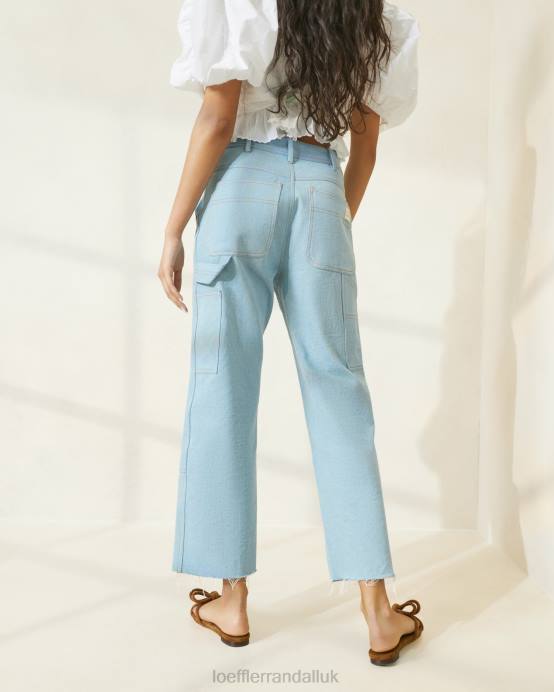Clothes X82V216 Light Denim Women Loeffler Randall Roy Carpenter Pant