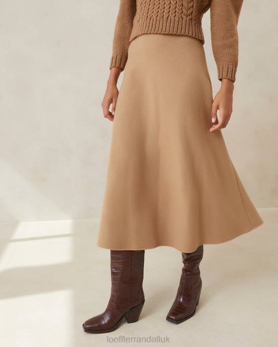 Clothes X82V219 Camel Women Loeffler Randall Charissa Circle Skirt