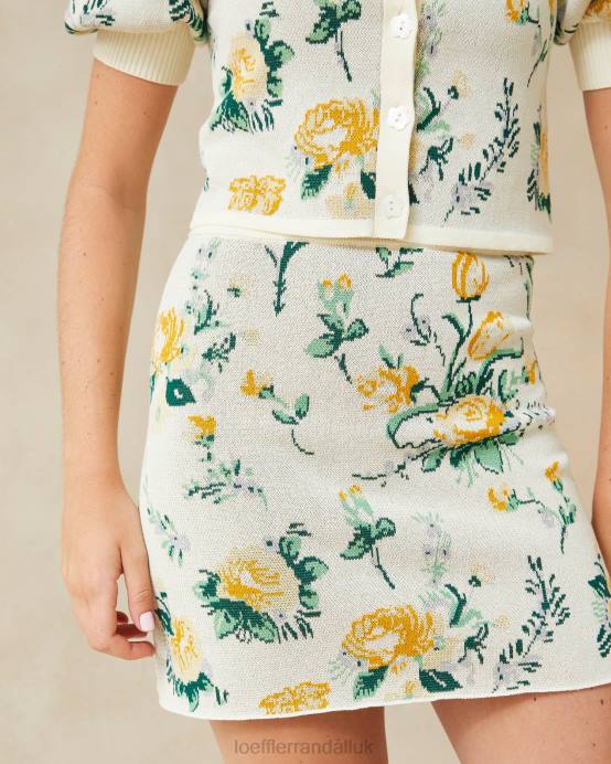 Clothes X82V245 Nova Floral Women Loeffler Randall Connie Jacquard Mini Skirt