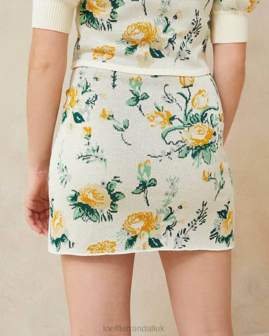 Clothes X82V245 Nova Floral Women Loeffler Randall Connie Jacquard Mini Skirt