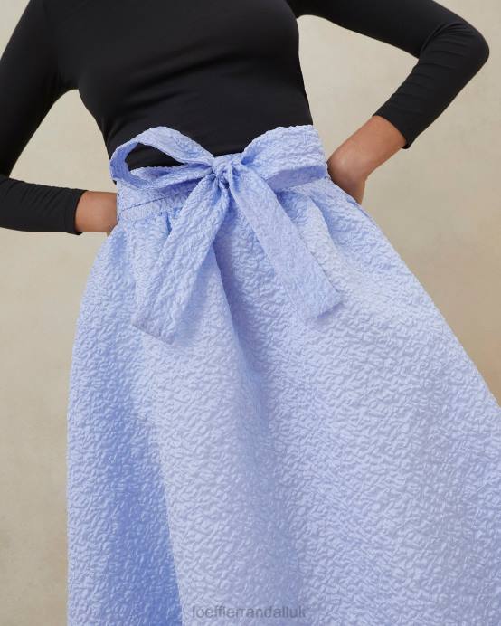 Clothes X82V249 Blue Women Loeffler Randall Carrie Ruffled Circle Skirt
