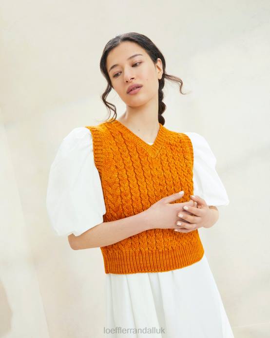 Clothes X82V256 Sunset Women Loeffler Randall Rosie Chunky Sweater Vest