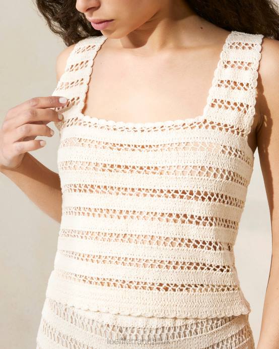 Clothes X82V211 Natural Women Loeffler Randall Sadie Crocheted Top
