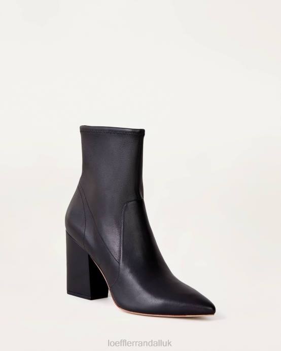 Shoes X82V276 Black Women Loeffler Randall Isla Leather Slim Ankle Bootie