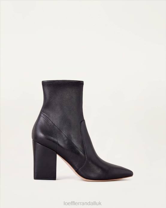 Shoes X82V276 Black Women Loeffler Randall Isla Leather Slim Ankle Bootie