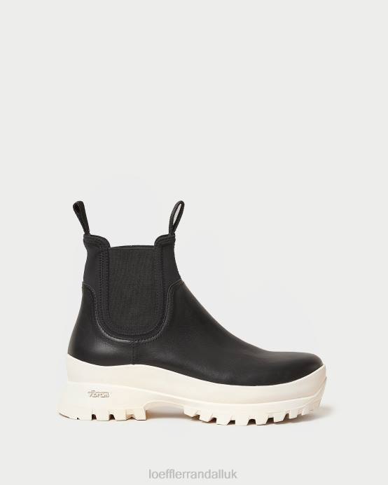 Shoes X82V280 Black/White Women Loeffler Randall Tara Cream Weather Boot