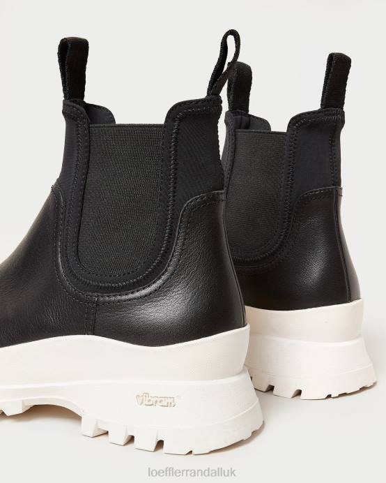 Shoes X82V280 Black/White Women Loeffler Randall Tara Cream Weather Boot