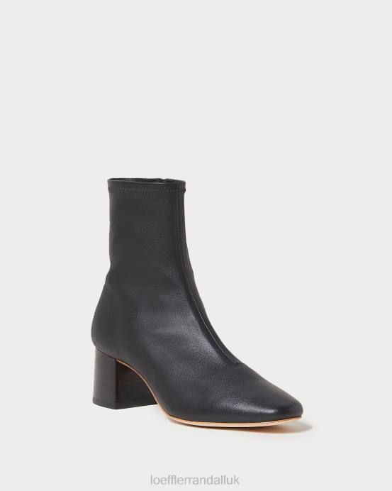 Shoes X82V284 Black Women Loeffler Randall Alec Mid-Heel Stretch Bootie