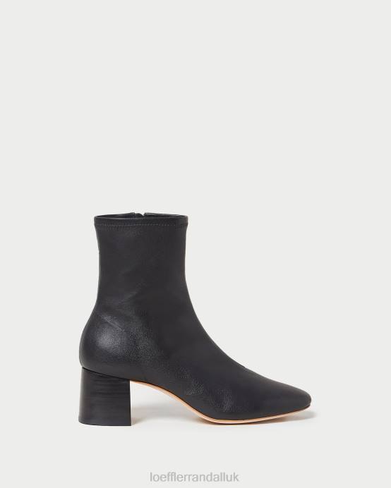 Shoes X82V284 Black Women Loeffler Randall Alec Mid-Heel Stretch Bootie