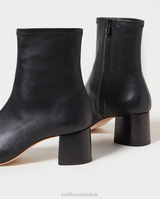 Shoes X82V284 Black Women Loeffler Randall Alec Mid-Heel Stretch Bootie