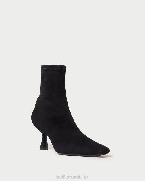 Shoes X82V289 Black Women Loeffler Randall Thandy Suede Curved Bootie