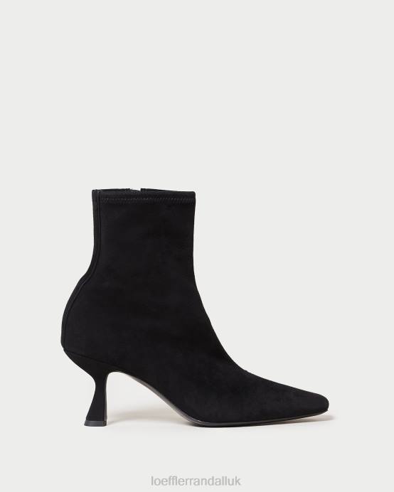 Shoes X82V289 Black Women Loeffler Randall Thandy Suede Curved Bootie
