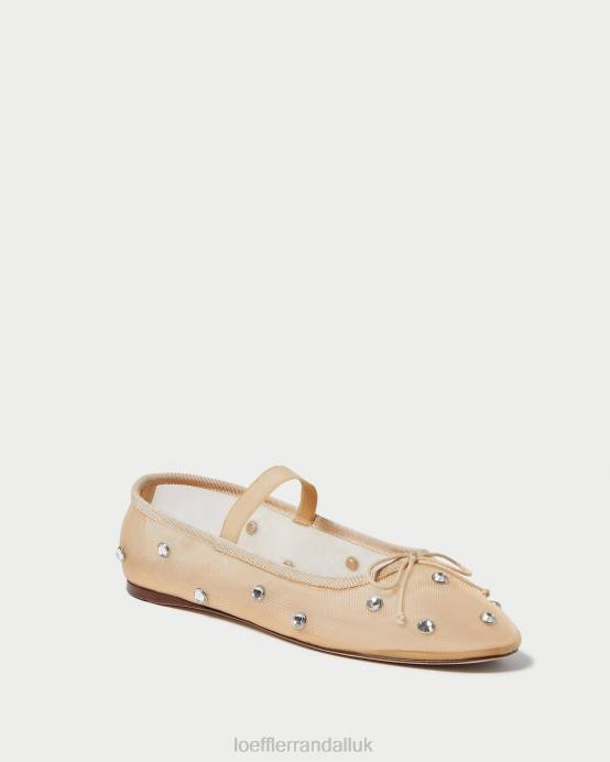 Shoes X82V299 Caramel/Clear Women Loeffler Randall Leonie Ballet Flat