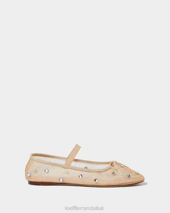 Shoes X82V299 Caramel/Clear Women Loeffler Randall Leonie Ballet Flat
