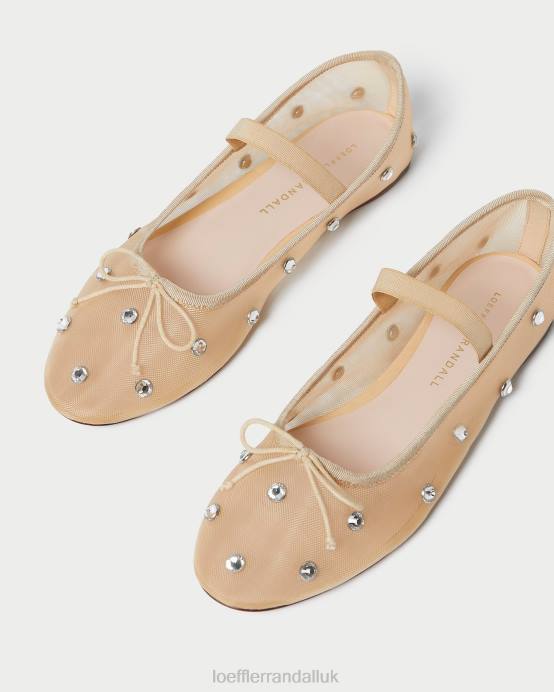 Shoes X82V299 Caramel/Clear Women Loeffler Randall Leonie Ballet Flat