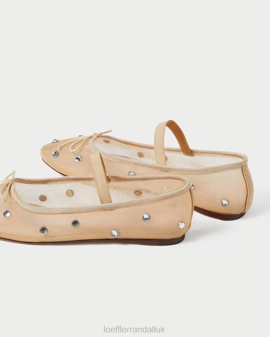 Shoes X82V299 Caramel/Clear Women Loeffler Randall Leonie Ballet Flat