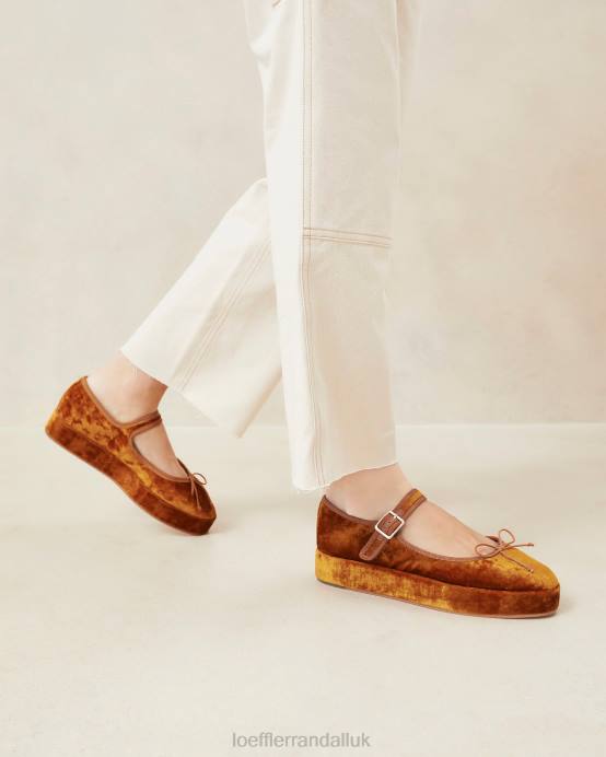 Shoes X82V307 Ochre Women Loeffler Randall Leah Platform Mary Jane