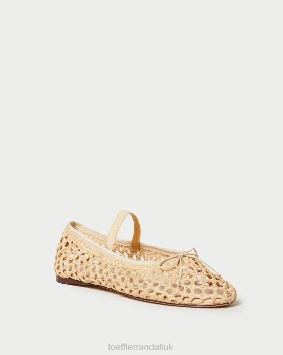 Shoes X82V308 Natural Crochet Women Loeffler Randall Leonie Ballet Flat