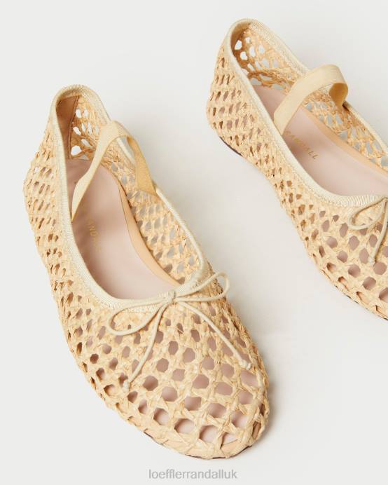 Shoes X82V308 Natural Crochet Women Loeffler Randall Leonie Ballet Flat