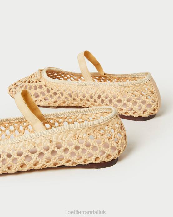 Shoes X82V308 Natural Crochet Women Loeffler Randall Leonie Ballet Flat