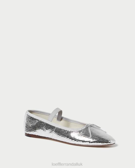 Shoes X82V309 Silver Women Loeffler Randall Leonie Ballet Flat
