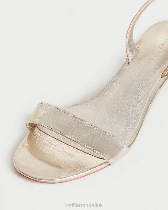 Shoes X82V12 Champagne Women Loeffler Randall Jackie Mid Heel Sandal