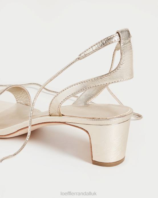 Shoes X82V12 Champagne Women Loeffler Randall Jackie Mid Heel Sandal