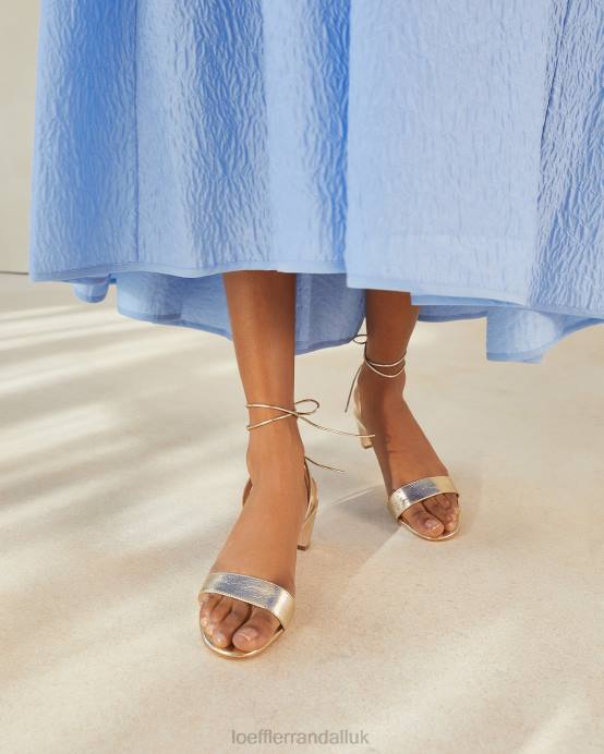 Shoes X82V12 Champagne Women Loeffler Randall Jackie Mid Heel Sandal